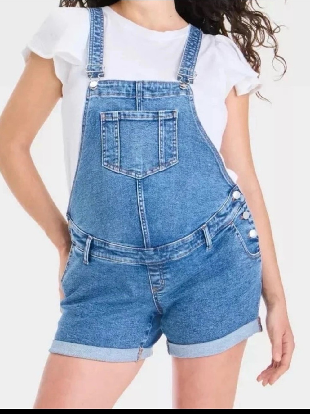 Ingrid & Isabel Shortall Maternity denim overall